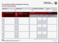 Vorschaubild 1: Dokumentation der Gefährdungsbeurteilung - Praxishilfe Gefährdungsbeurteilung