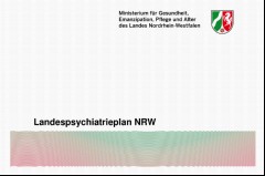 Vorschaubild 1: Landespsychiatrieplan NRW